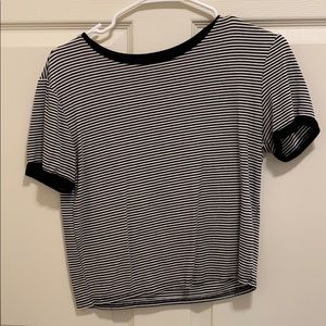 Forever 21 women’s tee. Black with white stripes
